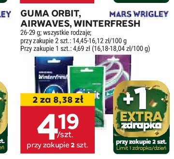 Guma do żucia spearmint saszetka Orbit promocja