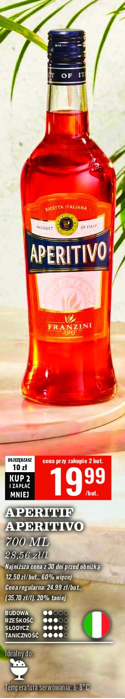 Vermouth APERITIVO ORANGE promocja w Biedronka