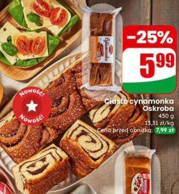 Ciasto cynamonka Oskroba promocja w Dino