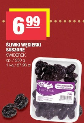 Śliwki węgierki suszone Świderek promocja w SPAR