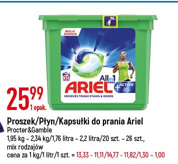Kapsułki do prania active deo-fresh Ariel all in 1 promocje