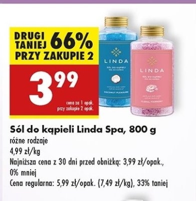 Sól do kąpieki coconut pleasure Linda promocja