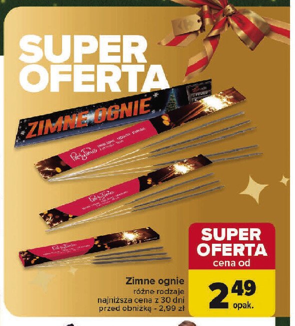 Zimne ognie 40 cm promocja w Carrefour Market