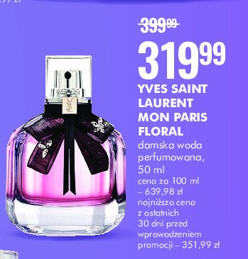 Woda perfumowana Yves saint laurent mon paris promocja