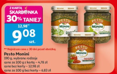 Pesto Monini 190 g, wybrane rodzaje promocja w Auchan