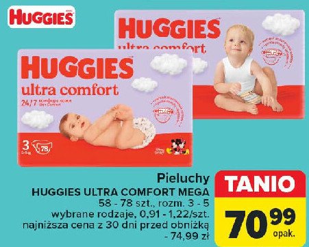 Pieluszki dla dzieci 4 Huggies ultra comfort promocja