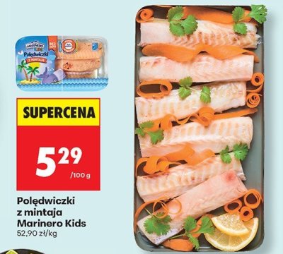 Polędwiczki z mintaja Marinero Kids promocja w Biedronka