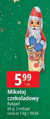 Mikołaj czekoladowy Rakpol promocja w Leclerc
