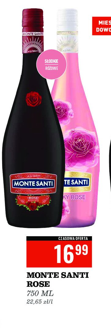 Wino Monte santi rose promocja w Biedronka