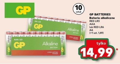 Baterie alkaliczne GP BATTERIES RED LR3 AAA lub RED LR6 AA promocja w Kaufland