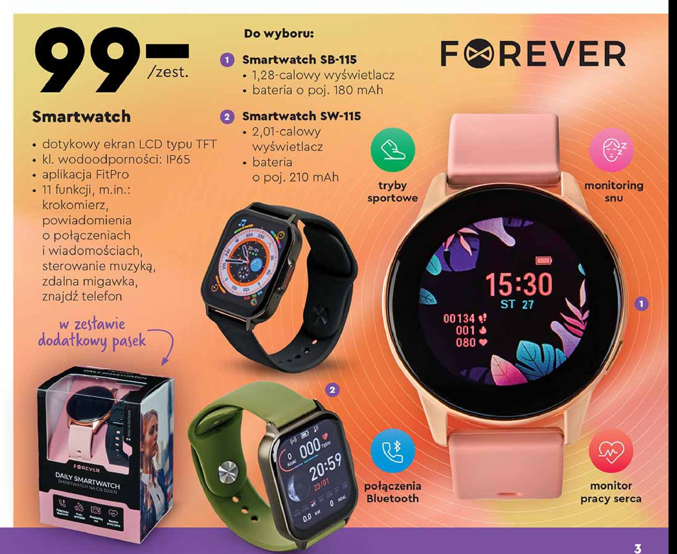 Smartwatch sw-115 Forever promocja