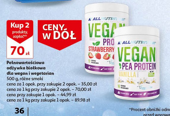 Odżywka białkowa strawberry ALLNUTRITION VEGAN PROTEIN promocja
