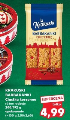 Ciastka korzenne Barbakanki różne rodzaje  promocja w Kaufland