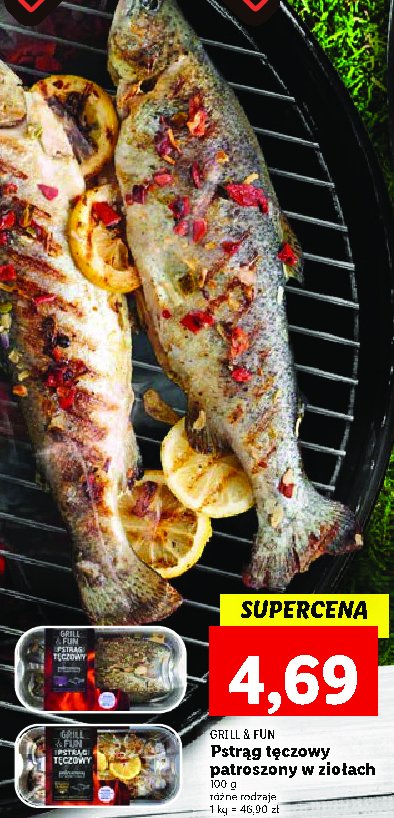 Pstr膮g t臋czowy patroszony z czosnkiem i rozmarynem Grill and fun promocja