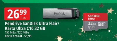 Pendrive SanDisk Ultra Flair/Karta Ultra C10 32 GB promocja w Leclerc
