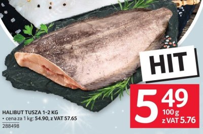 Halibut tusza 1-2 kg promocja w Selgros
