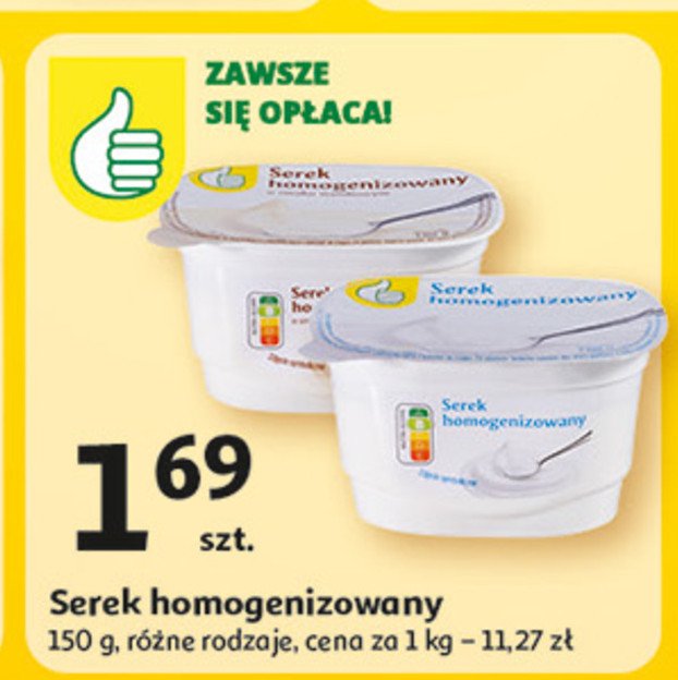 Serek wanilia Podniesiony kciuk promocja w Auchan