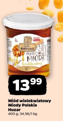 Miód wielokwiatowy Huzar promocja w Netto