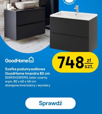 Szafka podumywalkowa GoodHome Imandra 80 cm promocja w Castorama