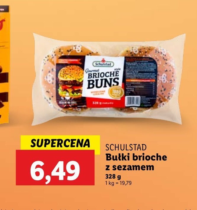 Bułki do hamburgerów brioche gourmet style Schulstad promocja w Lidl