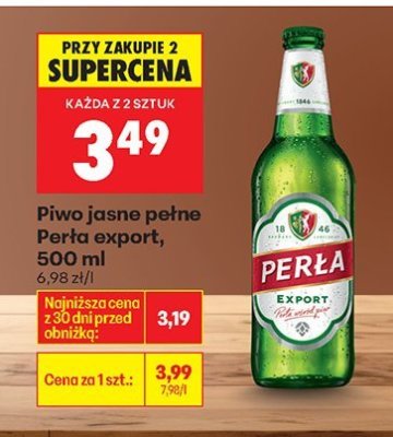 Piwo Perła export promocja w Biedronka