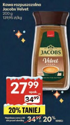 Kawa rozpuszczalna Jacobs Velvet promocja w Delikatesy Centrum