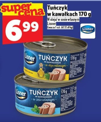 Tuńczyk w kawałkach Lisner 170 g promocja w TOPAZ