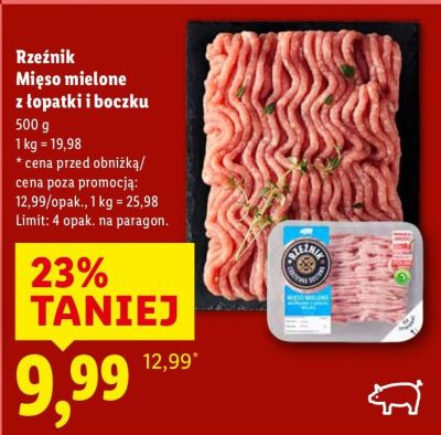Mięso mielone z łopatki i boczku  promocja w Lidl