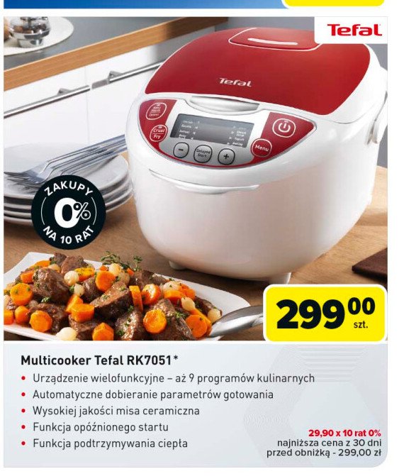 Multicooker rk705138 fuzzy logic Tefal promocja w Carrefour