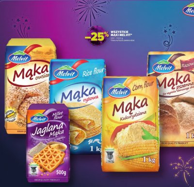 Mąka owsiana Melvit promocja w Stokrotka