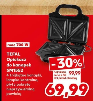 Opiekacz do kanapek TEFAL SM1552 promocja w Kaufland