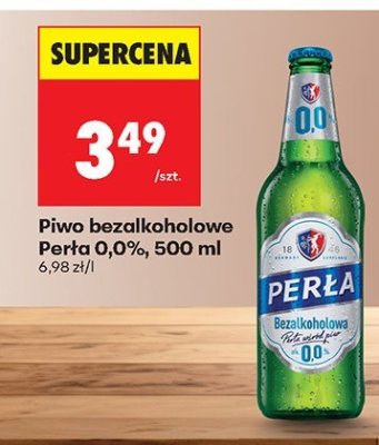 Piwo bezalkoholowe Perła 0.0%, 500 ml promocja w Biedronka