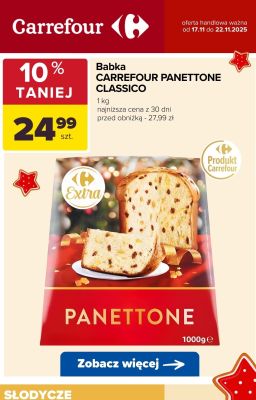 Babka Carrefour Panettone Classico promocja w Carrefour