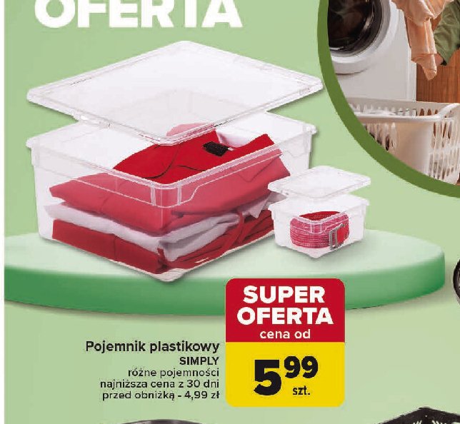 Pojemnik plastikowy Simpl promocja w Carrefour