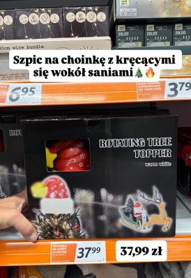 Obrotowy czubek na choinkę promocja w Action