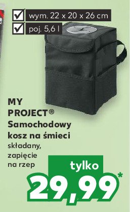 Kosz na śmieci samochodowy My project promocja w Biedronka