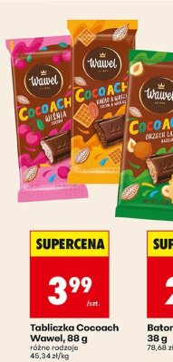 Czekolada Tabliczka Cocoach różne rodzaje promocja w Biedronka