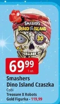 Smashers Dino Island Czaszka Cobi Treasure X Robots Gold Figurka promocja w Leclerc