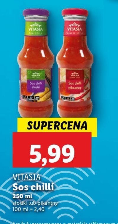 Sos chili pikantny Vitasia chinese style promocja w Lidl