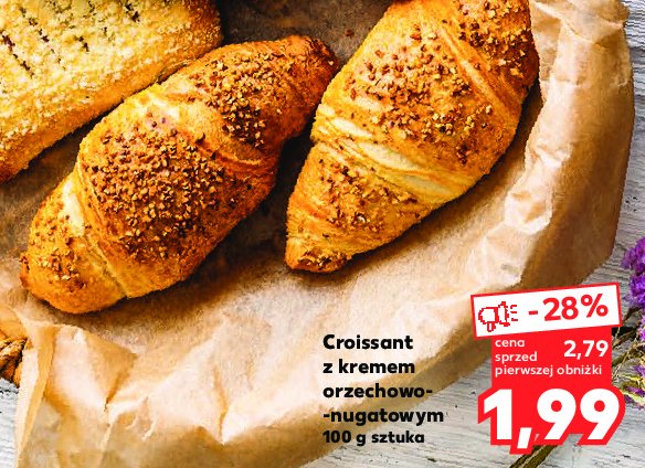 Croissant z kremem orzechowo-nugatowym promocja