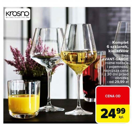 Szklanka avant grande Krosno s.a. promocja w Carrefour