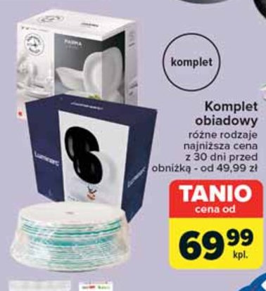 Komplet obiadowy harena black & white Luminarc promocja
