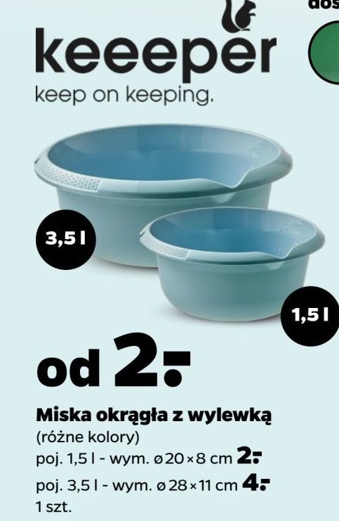 Miska okrągła z wylewką 3.5 l Keeeper promocja