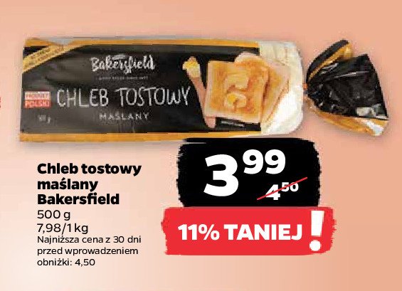 Chleb tostowy ma艣lany Bakersfield promocja