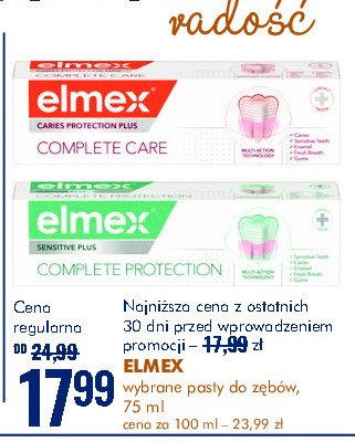 Pasta do zębów Elmex sensitive plus promocja