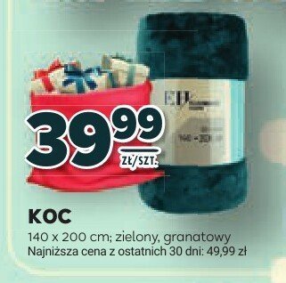 Koc zielony, granatowy promocja w Stokrotka