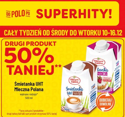Śmietanka UHT Mleczna Polana promocja w POLOmarket