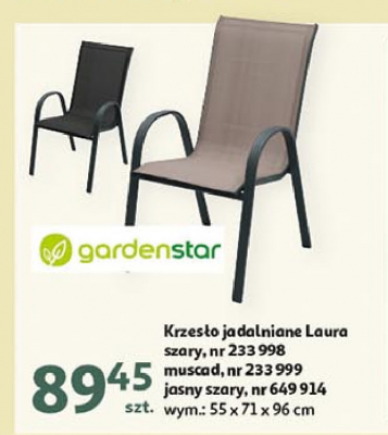 Krzesło laura jasny szary Garden star promocja