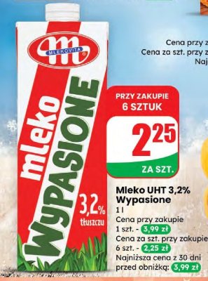 Mleko UHT 3,2% Wypasione promocja w Dino