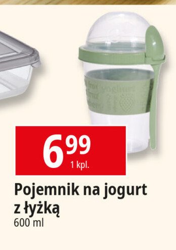 Pojemnik na jogurt z pojemnikiem na dodatki 600 ml promocja